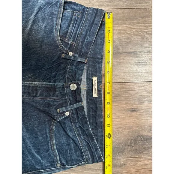 Levis Made & Crafted Mens Ruler Straight Jeans W29 Bovine Leather Patch Button F